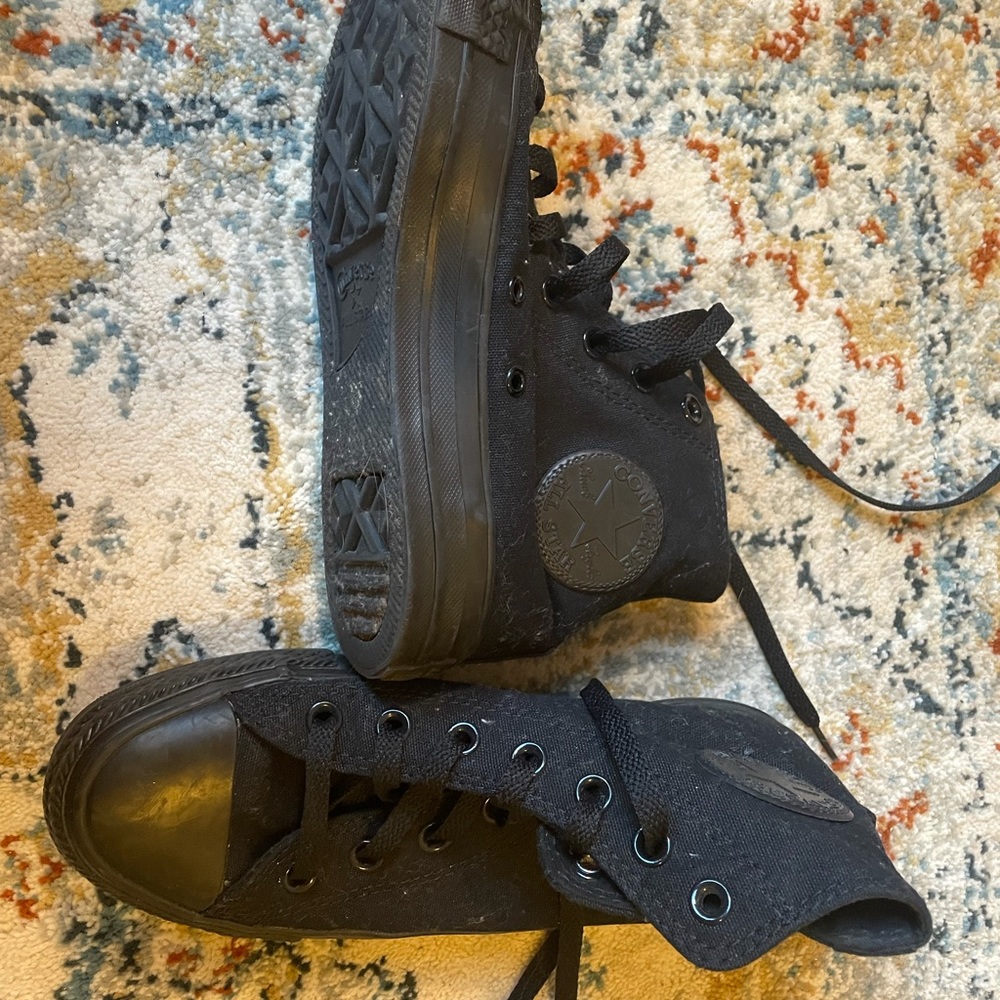 Black Canvas High Top Converse